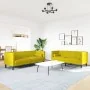 Set de sofás Chesterfield y cojines 2 pzas terciopelo amarillo de , Sofás - Ref: Foro24-3209297, Precio: 619,25 €, Descuento: %
