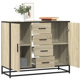Aparador de madera de ingeniería roble Sonoma 92x35x76 cm von , Sideboards - Ref: Foro24-3300826, Preis: 114,94 €, Rabatt: %