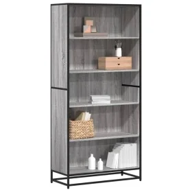 Estantería de madera de ingeniería gris Sonoma 80,5x35x170,5 cm de , Librerías y estanterías - Ref: Foro24-3300858, Precio: 1...