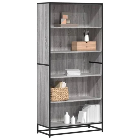 Estantería de madera de ingeniería gris Sonoma 80,5x35x170,5 cm de , Librerías y estanterías - Ref: Foro24-3300858, Precio: 1...