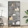 Estantería de madera de ingeniería gris Sonoma 80,5x35x170,5 cm de , Librerías y estanterías - Ref: Foro24-3300858, Precio: 1...