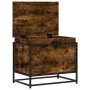 Caja de almacenaje con tapa madera roble ahumado 60x40x51,5 cm de , Cestas para almacenaje - Ref: Foro24-848796, Precio: 55,5...