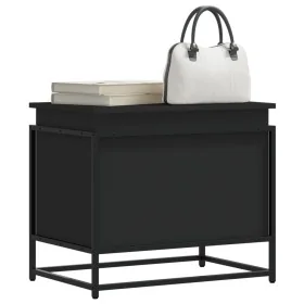 Caja almacenaje con tapa madera ingeniería negro 60x40x51,5 cm de , Cestas para almacenaje - Ref: Foro24-848794, Precio: 58,8...