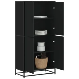 Aparador alto madera de ingeniería negro 68x35x139 cm de , Aparadores - Ref: Foro24-3300830, Precio: 153,31 €, Descuento: %
