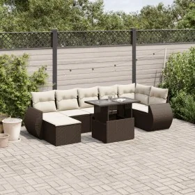 Set sofás de jardín 8 piezas y cojines ratán sintético marrón de , Conjuntos de jardín - Ref: Foro24-3268693, Precio: 584,25 ...