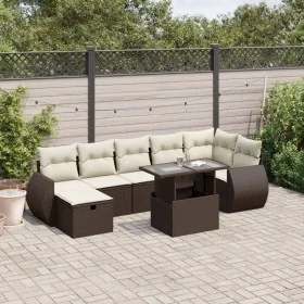 Set sofás de jardín 8 piezas y cojines ratán sintético marrón de , Conjuntos de jardín - Ref: Foro24-3275153, Precio: 579,35 ...