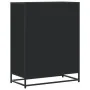 Zapatero de madera de ingeniería y metal negro 75x38x97,5 cm de , Zapateros y organizadores de calzado - Ref: Foro24-3300870,...