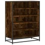 Zapatero de madera y metal roble ahumado 75x38x97,5 cm de , Zapateros y organizadores de calzado - Ref: Foro24-3300872, Preci...