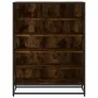 Zapatero de madera y metal roble ahumado 75x38x97,5 cm de , Zapateros y organizadores de calzado - Ref: Foro24-3300872, Preci...