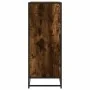 Zapatero de madera y metal roble ahumado 75x38x97,5 cm de , Zapateros y organizadores de calzado - Ref: Foro24-3300872, Preci...