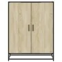Zapatero de madera y metal roble Sonoma 75x38x97,5 cm de , Zapateros y organizadores de calzado - Ref: Foro24-3300866, Precio...