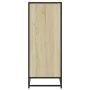 Zapatero de madera y metal roble Sonoma 75x38x97,5 cm de , Zapateros y organizadores de calzado - Ref: Foro24-3300866, Precio...