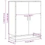 Zapatero de madera y metal roble Sonoma 75x38x97,5 cm de , Zapateros y organizadores de calzado - Ref: Foro24-3300866, Precio...