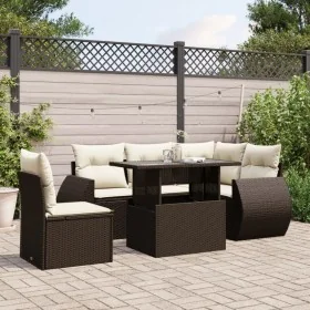 Set sofás de jardín 6 piezas y cojines ratán sintético marrón de , Conjuntos de jardín - Ref: Foro24-3268543, Precio: 482,33 ...