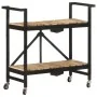 Carrito de cocina de madera maciza de mango 87x36x81 cm de , Carros de cocina y comedor - Ref: Foro24-321710, Precio: 139,21 ...