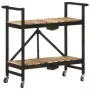 Carrito de cocina de madera maciza de mango 87x36x81 cm de , Carros de cocina y comedor - Ref: Foro24-321710, Precio: 139,21 ...