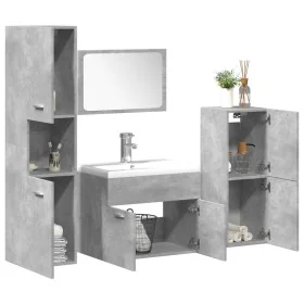 Set muebles de baño 5 piezas madera ingeniería gris hormigón de , Muebles de baño - Ref: Foro24-3324877, Precio: 248,55 €, De...
