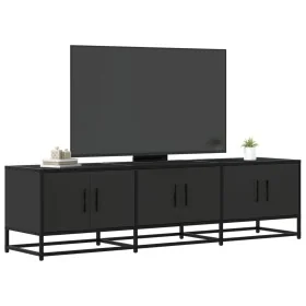 Mueble de TV madera de ingeniería y metal negro 150x35x41 cm de , Muebles TV - Ref: Foro24-848859, Precio: 101,46 €, Descuent...