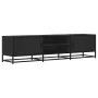 Mueble de TV madera de ingeniería y metal negro 160x35x41 cm de , Muebles TV - Ref: Foro24-848844, Precio: 113,69 €, Descuent...