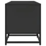 Mueble de TV madera de ingeniería y metal negro 160x35x41 cm de , Muebles TV - Ref: Foro24-848844, Precio: 113,69 €, Descuent...
