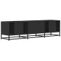 Mueble de TV madera de ingeniería y metal negro 160x35x41 cm de , Muebles TV - Ref: Foro24-848844, Precio: 113,69 €, Descuent...