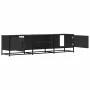 Mueble de TV madera de ingeniería y metal negro 160x35x41 cm de , Muebles TV - Ref: Foro24-848844, Precio: 113,69 €, Descuent...