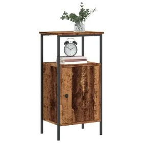 Mesita de noche madera ingeniería madera envejecida 41x31x80 cm de , Mesitas de noche - Ref: Foro24-857246, Precio: 46,39 €, ...