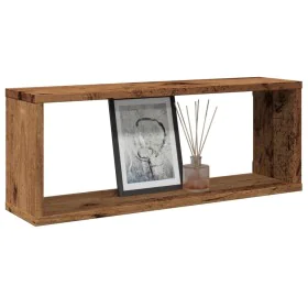 Estantes cubo de pared 2 uds madera envejecida 60x15x23 cm de , Estantes y estanterías - Ref: Foro24-856586, Precio: 33,76 €,...