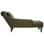 Tumbona almohada reposabrazo derecho cuero verde militar de , Divanes - Ref: Foro24-4009859, Precio: 137,50 €, Descuento: %