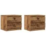Mesita de noche 2 uds madera ingeniería envejecida 50x40x43.5cm de , Mesitas de noche - Ref: Foro24-856519, Precio: 94,14 €, ...