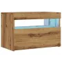 Mueble de TV luces LED madera roble artisan 60x35x40 cm by , TV Furniture - Ref: Foro24-856311, Price: 50,44 €, Discount: %