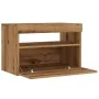 Mueble de TV luces LED madera roble artisan 60x35x40 cm by , TV Furniture - Ref: Foro24-856311, Price: 50,44 €, Discount: %