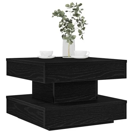 Mesa de centro giratoria 360 grados negro 50x50x34,5 cm de , Mesas de centro - Ref: Foro24-858471, Precio: 60,25 €, Descuento: %