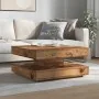 Mesa de centro giratoria 360 grados envejecida 70x70x34,5 cm de , Mesas de centro - Ref: Foro24-858486, Precio: 84,35 €, Desc...
