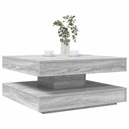 Mesa de centro giratoria 360 grados gris Sonoma 70x70x34,5 cm de , Mesas de centro - Ref: Foro24-858484, Precio: 79,45 €, Des...