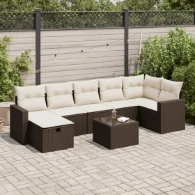 Set sofás de jardín 8 piezas y cojines ratán sintético marrón de , Conjuntos de jardín - Ref: Foro24-3325419, Precio: 504,29 ...