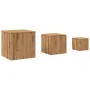 Mesas auxiliares 3 uds madera de ingeniería roble artisan by , Side tables - Ref: Foro24-856677, Price: 84,29 €, Discount: %