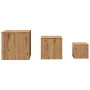 Mesas auxiliares 3 uds madera de ingeniería roble artisan by , Side tables - Ref: Foro24-856677, Price: 84,29 €, Discount: %
