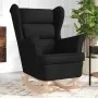 Silla mecedora de tela negro 74x90x102 cm de , Sillones - Ref: Foro24-4016921, Precio: 186,88 €, Descuento: %