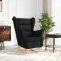 Silla mecedora de tela negro 74x90x102 cm de , Sillones - Ref: Foro24-4016921, Precio: 186,88 €, Descuento: %