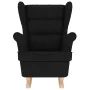Silla mecedora de tela negro 74x90x102 cm de , Sillones - Ref: Foro24-4016921, Precio: 186,88 €, Descuento: %