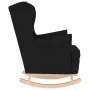 Silla mecedora de tela negro 74x90x102 cm de , Sillones - Ref: Foro24-4016921, Precio: 186,88 €, Descuento: %