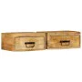Mesitas de noche de pared 2 uds madera maciza de mango rugosa de , Mesitas de noche - Ref: Foro24-4017455, Precio: 143,63 €, ...