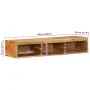 Mueble de TV de pared madera maciza de acacia 100x30x19 cm de , Almacenamiento para CD y DVD - Ref: Foro24-4017481, Precio: 9...