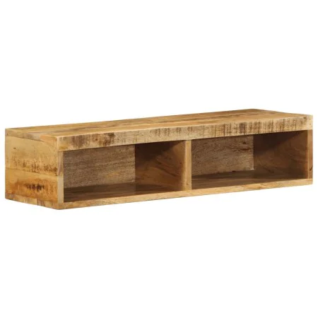 Mueble de TV de pared madera maciza de mango rugosa 80x30x19 cm de , Almacenamiento para CD y DVD - Ref: Foro24-4017476, Prec...