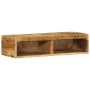 Mueble de TV de pared madera maciza de mango rugosa 80x30x19 cm de , Almacenamiento para CD y DVD - Ref: Foro24-4017476, Prec...