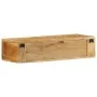 Mueble de TV de pared madera maciza de mango rugosa 80x30x19 cm de , Almacenamiento para CD y DVD - Ref: Foro24-4017476, Prec...