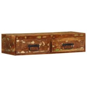Mueble de TV de pared madera maciza reciclada 80x30x19 cm de , Almacenamiento para CD y DVD - Ref: Foro24-4017462, Precio: 91...