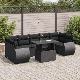 Set de sofás de jardín y cojines 8 piezas ratán sintético negro de , Conjuntos de jardín - Ref: Foro24-3326596, Precio: 561,2...