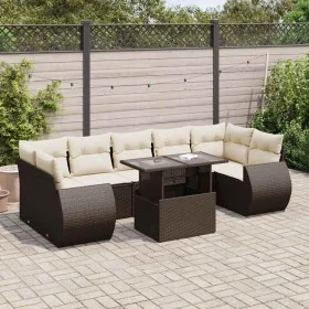 Set sofás de jardín 8 piezas y cojines ratán sintético marrón de , Conjuntos de jardín - Ref: Foro24-3326604, Precio: 590,15 ...